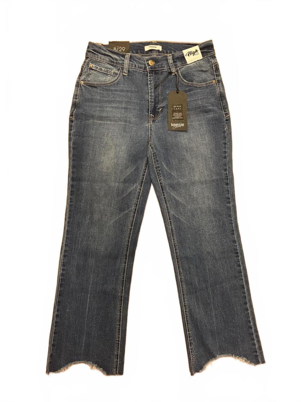 Kensie High Rise Blue Denim Jeans Women’s Size 8/29 with Raw Hem NWT